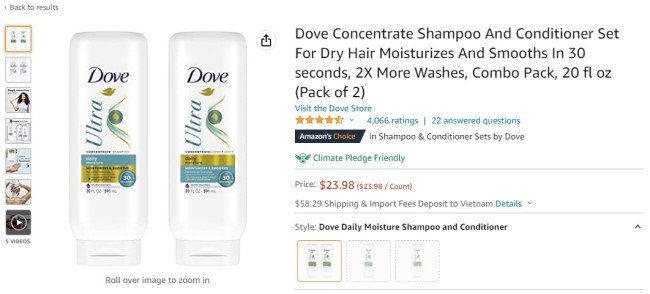 Dove Concentrate