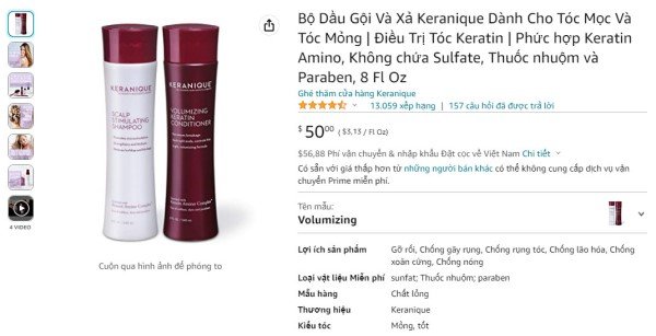 Keranique Scalp Stimulating Shampoo and Volumizing Conditioner