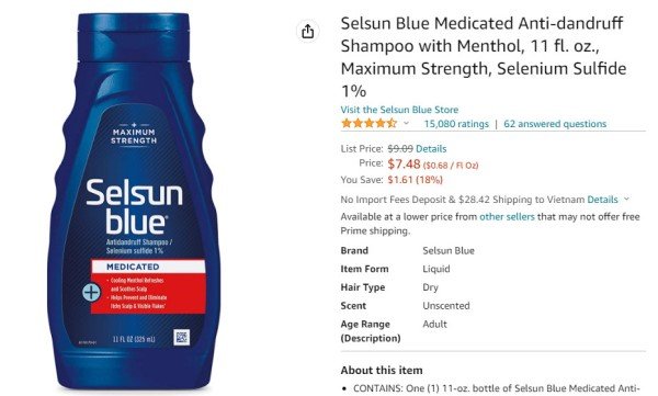 Selsun Blue Medicated Anti-dandruff Shampoo